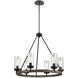 Okanagan 6 Light 18 inch Graphite and Ironwood on Metal Chandelier Ceiling Light