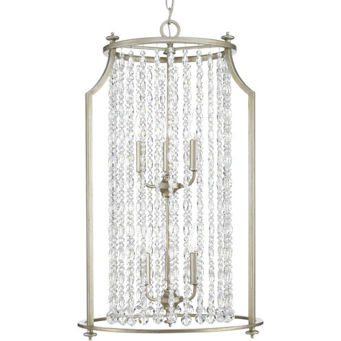 Desiree 6 Light Silver Ridge Pendant Ceiling Light, Design Series