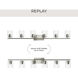 Replay 6 Light 48 inch Polished Nickel Bath & Vanity Light Wall Light