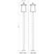 Rainer 5 Light 120 inch Black Outdoor Post Mounted Fixture in G9