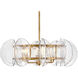 Seraphina 6 Light 28.25 inch Distressed Brass Chandelier Ceiling Light