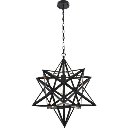 Nocturne 1 Light 24 inch Black Pendant Ceiling Light