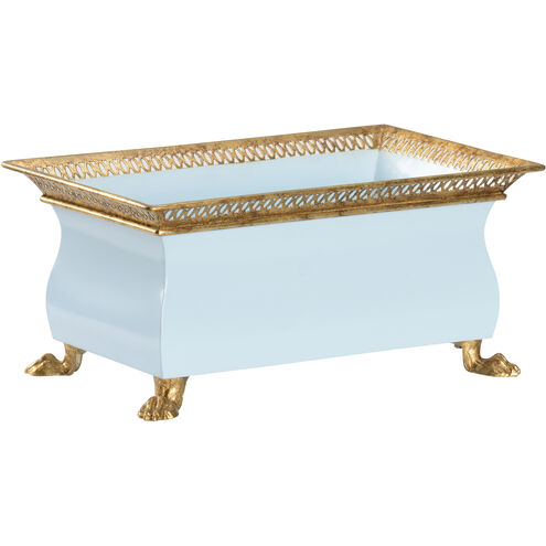 French Blue and Gold Planter, Small