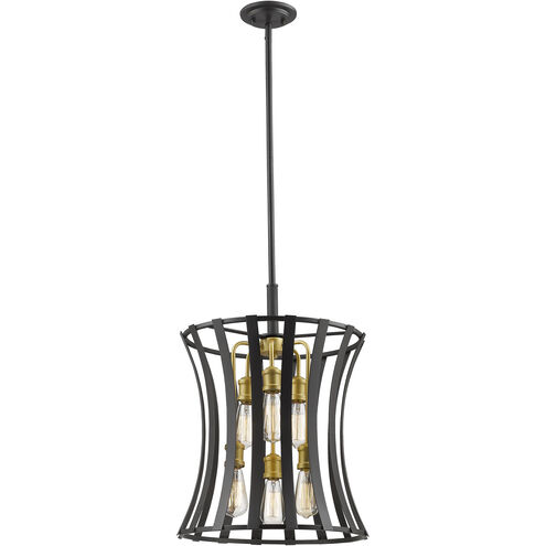 Geist 6 Light 16 inch Bronze Gold Pendant Ceiling Light