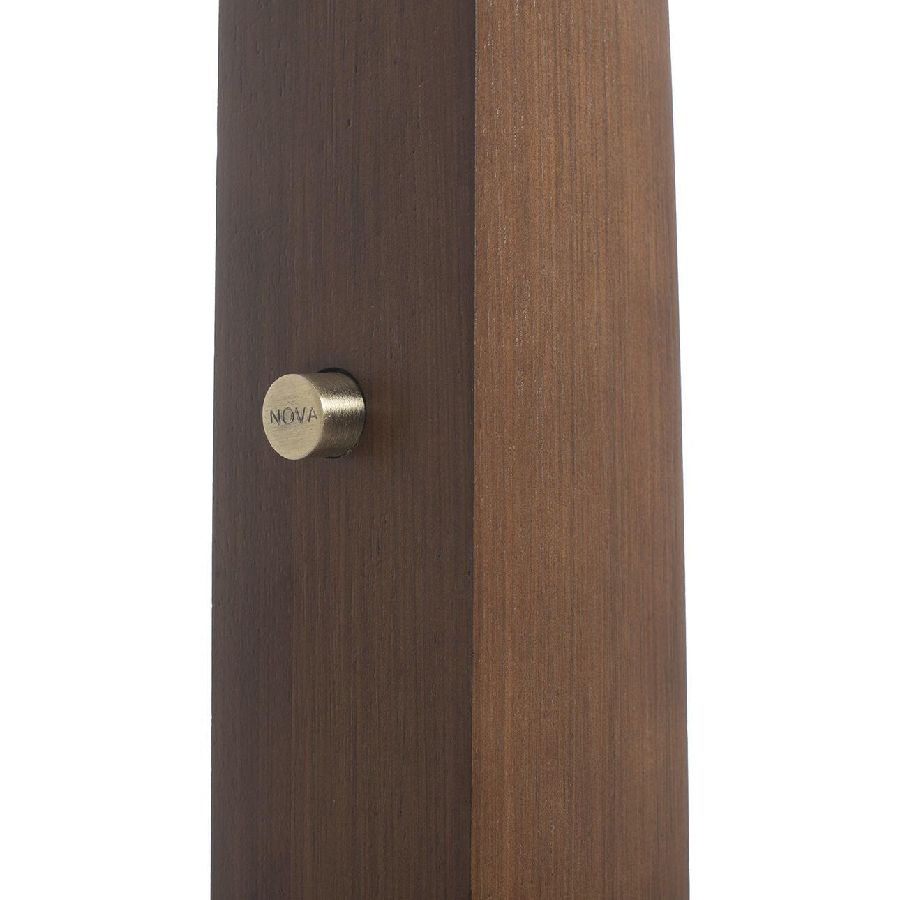 Taper 92 inch 14.00 watt Walnut and Weathered Brass Arc Floor Lamp Portable Light