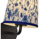 Alora Mood Scout 1 Light 6 inch Matte Black and Blue Linen Wall/Vanity Light Wall Light