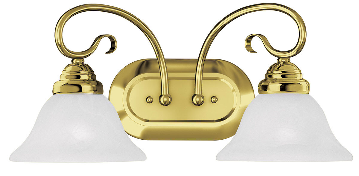 Coronado 2 Light 19 inch Polished Brass Bath Vanity Wall Light