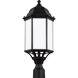 Sevier 1 Light 22.13 inch Black Outdoor Post Lantern, Large