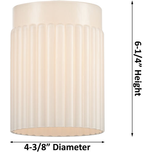 Edison Hadley 1 Light 5 inch Polished Chrome Sconce Wall Light in Matte White Glass