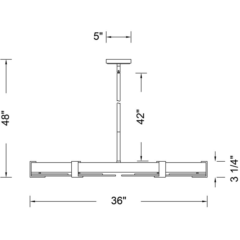 Optics 6 Light 36 inch Winter Brass Chandelier Ceiling Light