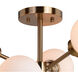 Orbit LED 25 inch Muted Brass Semi-Flush Mount Ceiling Light in 6