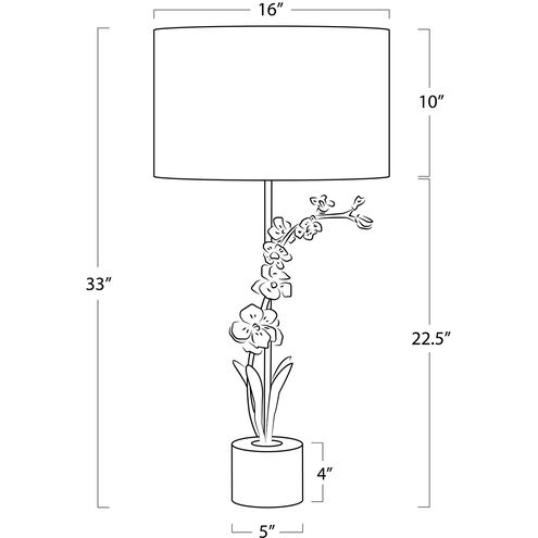 Thylane 33 inch 150.00 watt White Buffet Lamp Portable Light