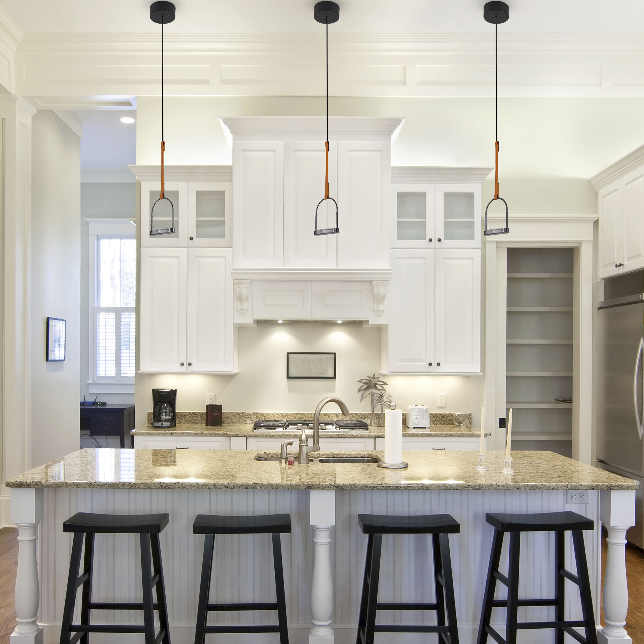 Artisan Collection/RAVENNA Series 4.75 inch Black Pendant Ceiling Light