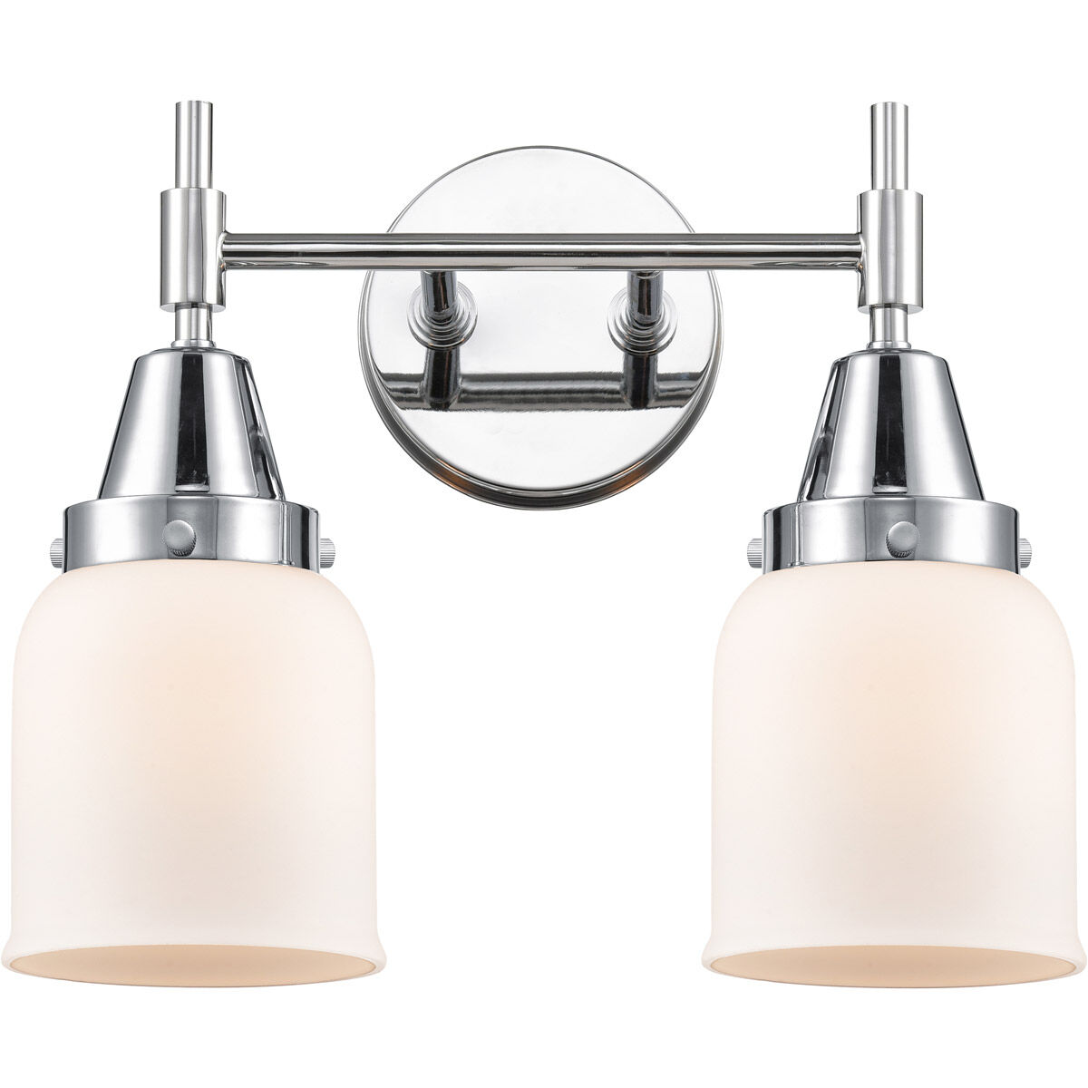 Caden 2 Light 14 inch Polished Chrome Bath Vanity Light Wall Light in Matte White Glass