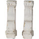 Anita 16.1 X 3.1 inch Distressed White Book Ends, Set of 2