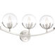 Spyglass 3 Light 24 inch Satin Platinum Bath Light Wall Light