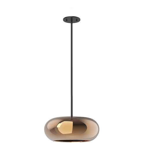 Trinity LED 14.25 inch Black and Copper Pendant Ceiling Light