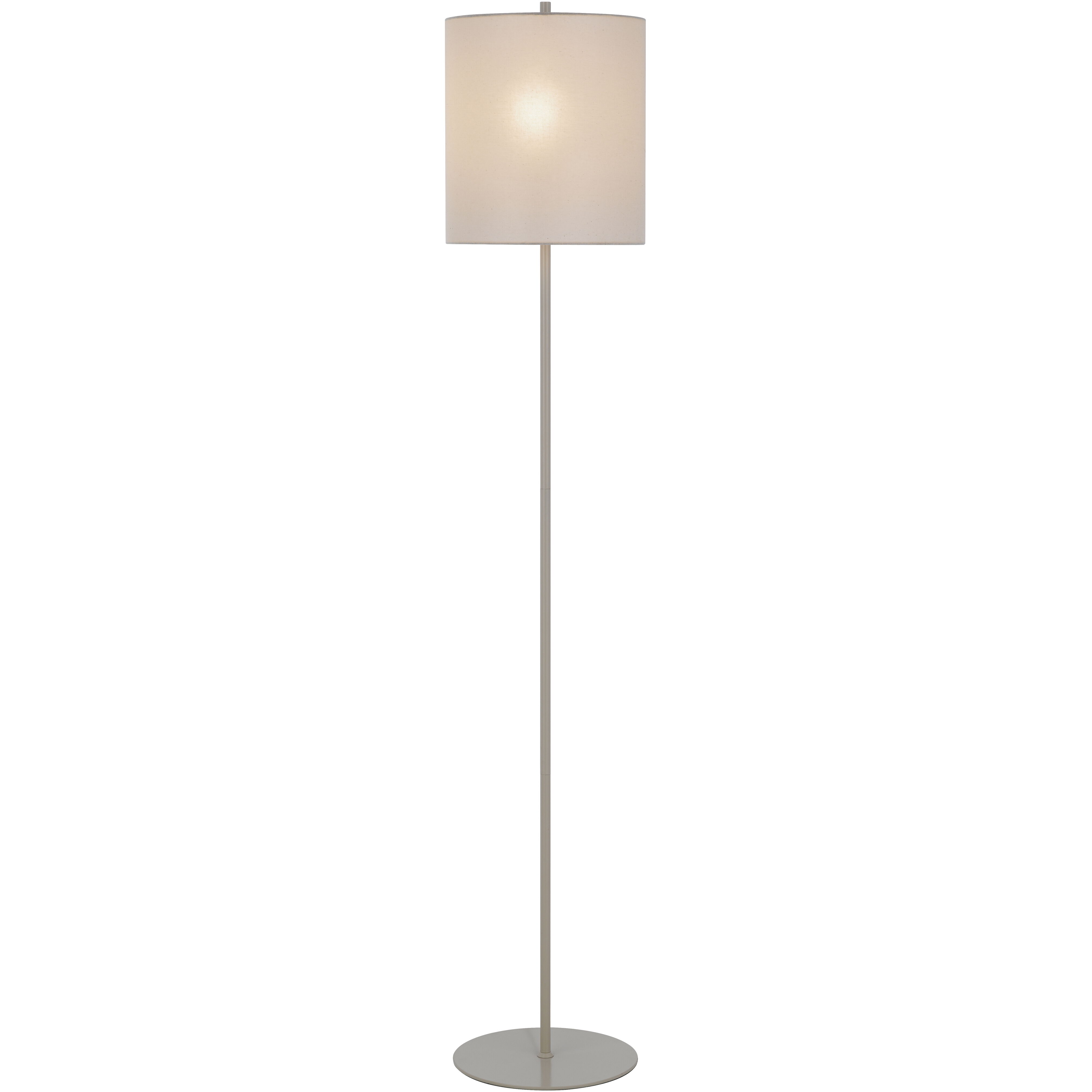 Pole 63 inch 100.00 watt Painted Silver Floor Lamp Portable Light