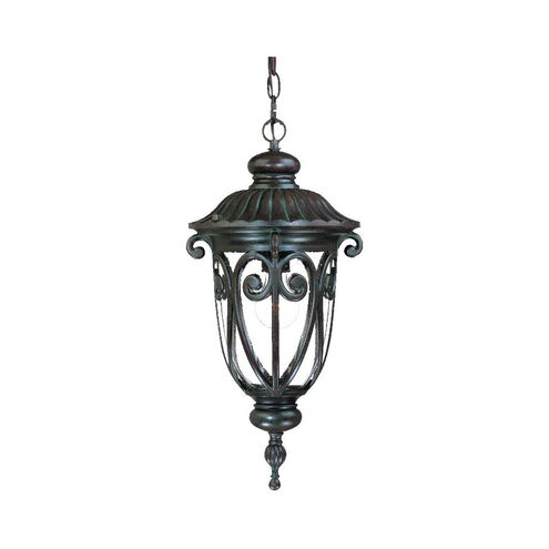 Naples 1 Light 9 inch Marbleized Mahogany Exterior Hanging Lantern