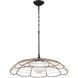 Lakeside 1 Light 30 inch Saddle Brown and Matte Black Indoor Outdoor Pendant Ceiling Light