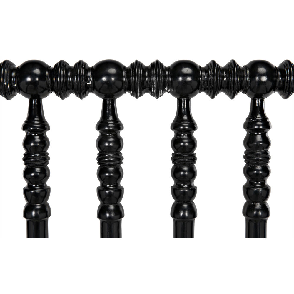 Bachelor Hand Rubbed Black Bed, Eastern King