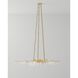 Forest Light 10 Light 62 inch Washed Lucerne Gold Chandelier Ceiling Light, Aviva Stanoff Collection