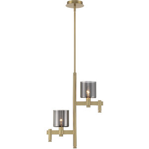 Decato 2 Light 5.5 inch Brushed Gold Pendant Ceiling Light