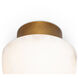 Parker LED 7.75 inch Natural Brass Flush Mount Ceiling Light