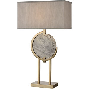 Arabah 32 inch 150.00 watt Gray Marble with Cafe Bronze Table Lamp Portable Light
