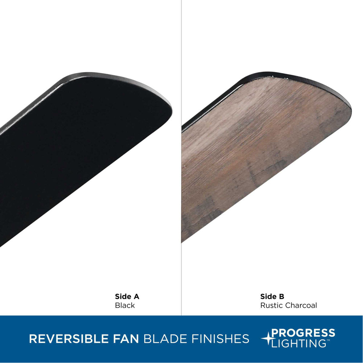 AirPro Builder 52 inch Matte Black with Black/Rustic Charcoal Blades Ceiling Fan