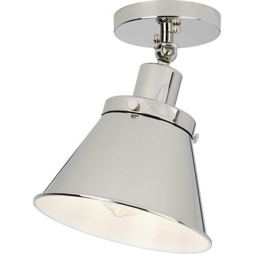 Hinton 1 Light 8 inch Polished Nickel Flush Mount Ceiling Light