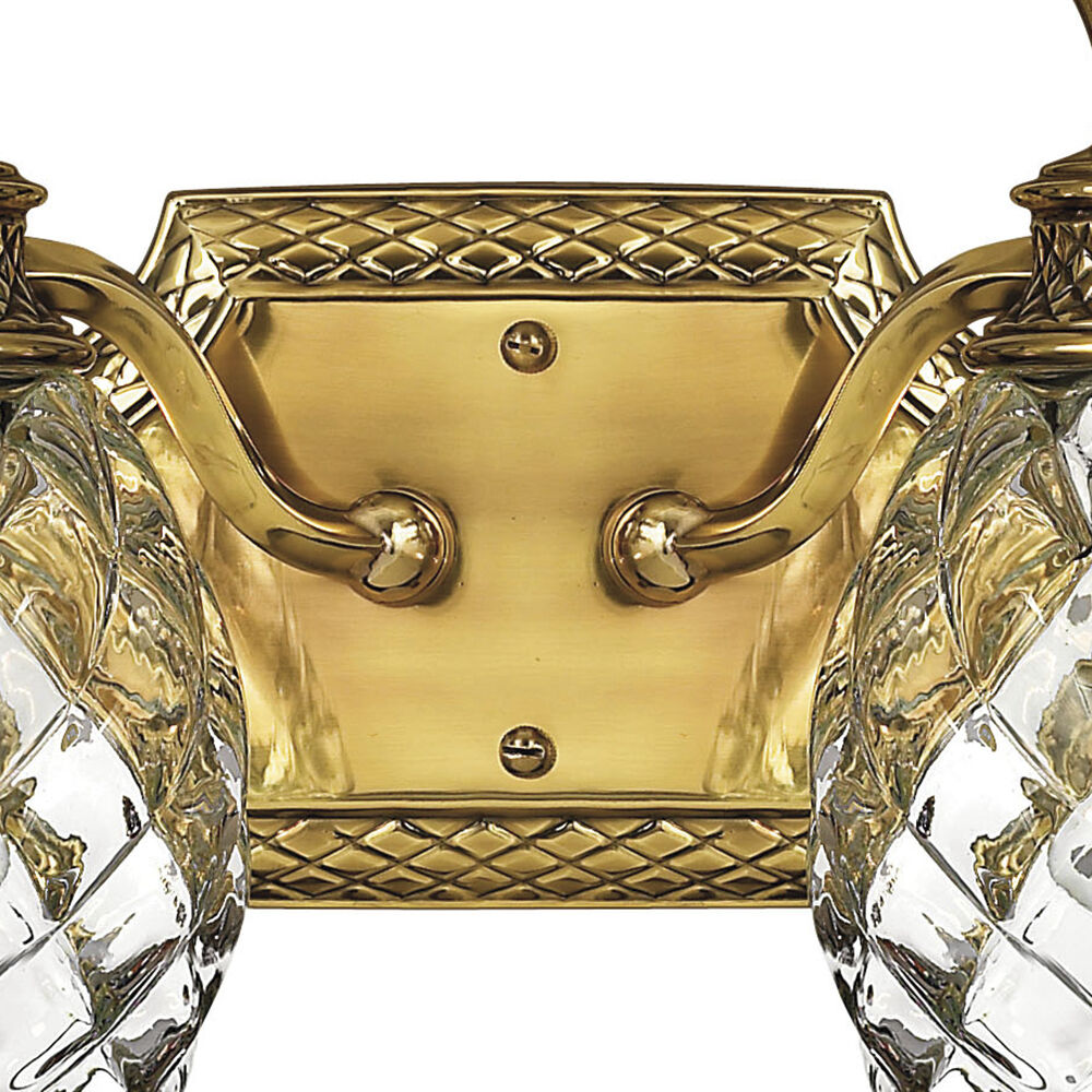 Plantation 2 Light 13 inch Burnished Brass Vanity Light Wall Light