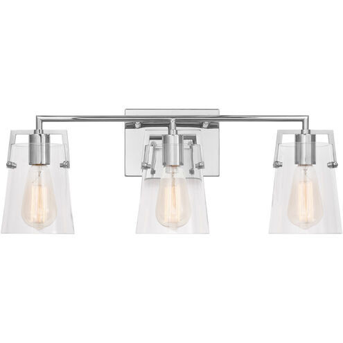 Drew & Jonathan Crofton 3 Light 24 inch Chrome Wall Bath Fixture Wall Light