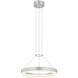 Corona LED 15.75 inch Bright Satin Aluminum Pendant Ceiling Light