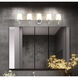 Henri 5 Light 42 inch Chrome Bathroom Vanity Wall Light