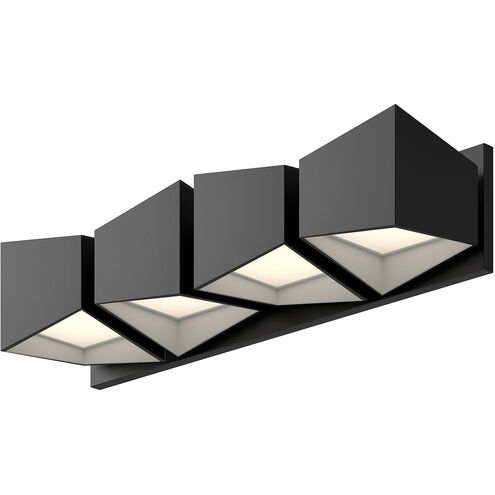 Cubix LED 24.5 inch Black and White Bath Vanity Light Wall Light