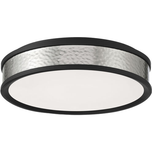 MinLav LED 15 inch Coal / Brushed Nickel Flush Mount Ceiling Light