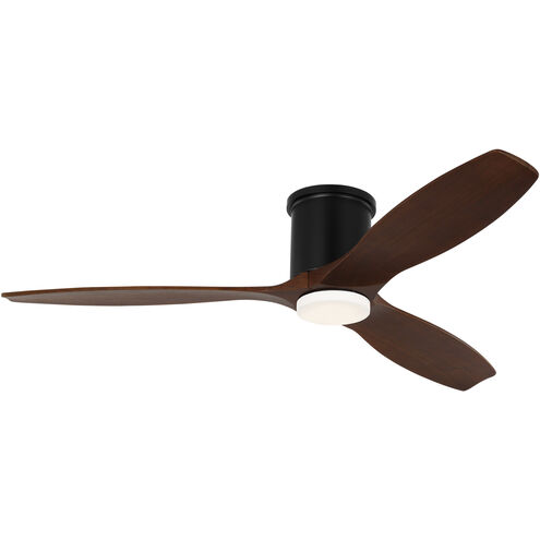 Collins 52 inch Midnight Black with Dark Walnut Blades Indoor/Outdoor Ceiling Fan