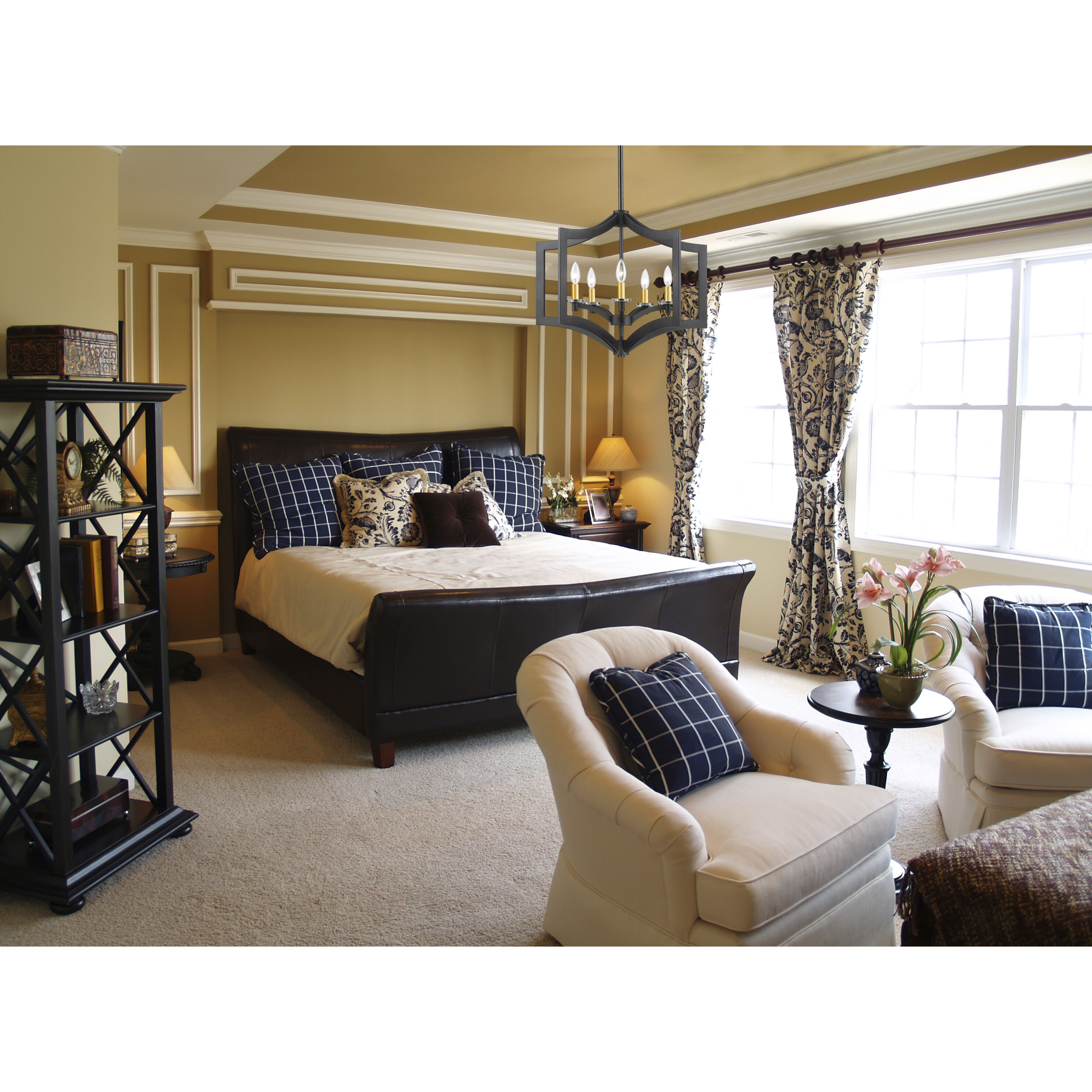 Zander 5 Light 23.6 inch Bronze Chandelier Ceiling Light