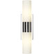 Empire 2 Light 18.5 inch Polished Nickel Bath Vanity Light Wall Light in Matte White Glass