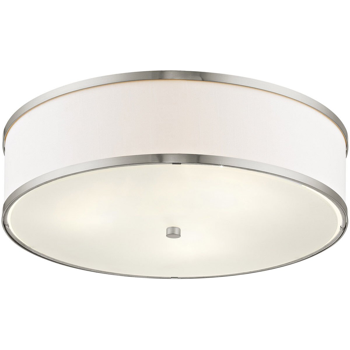 Park Ridge 3 Light 18 inch Brushed Nickel Semi-Flush Mount Ceiling Light