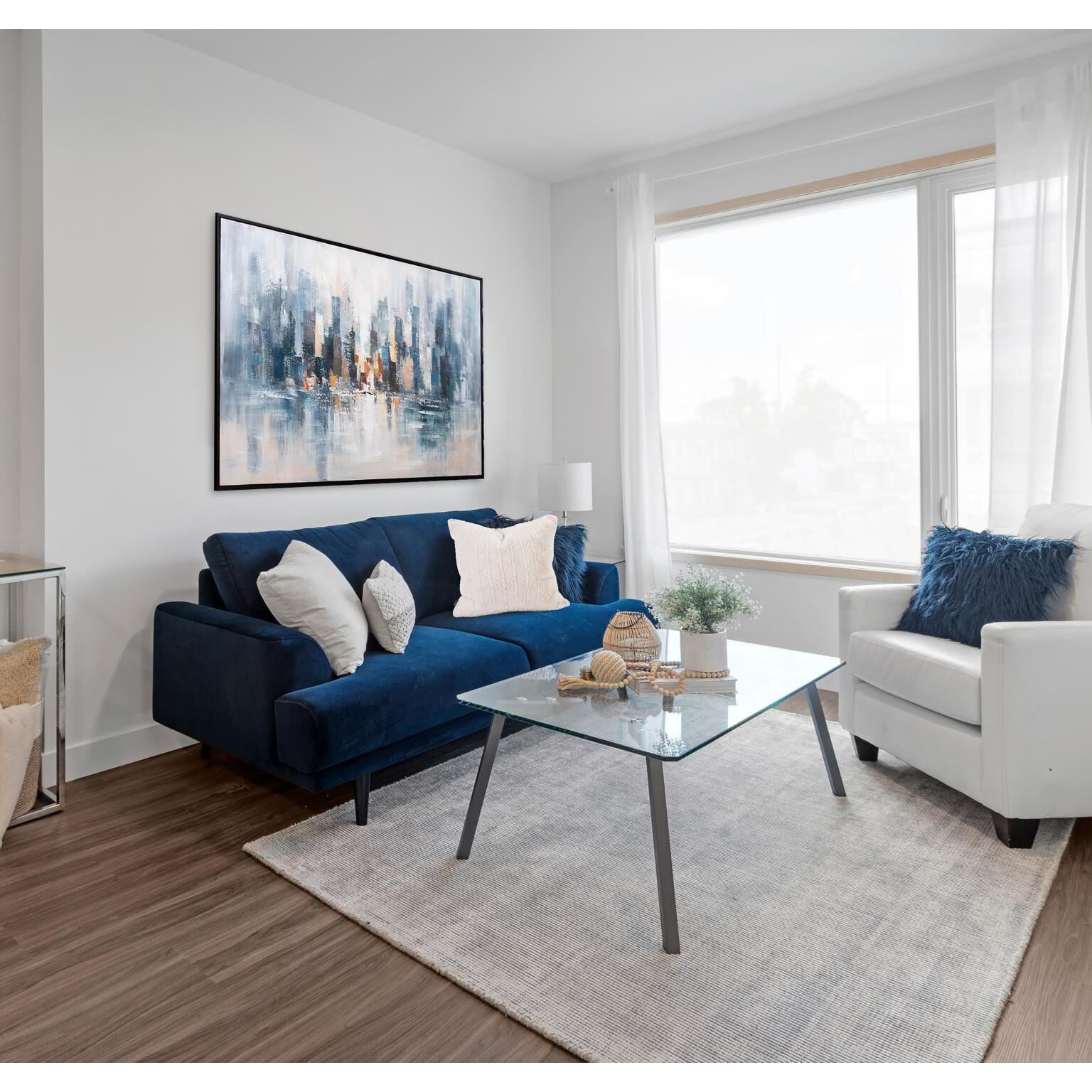 Big City Life 72 X 48 inch Hand Painted Canvas