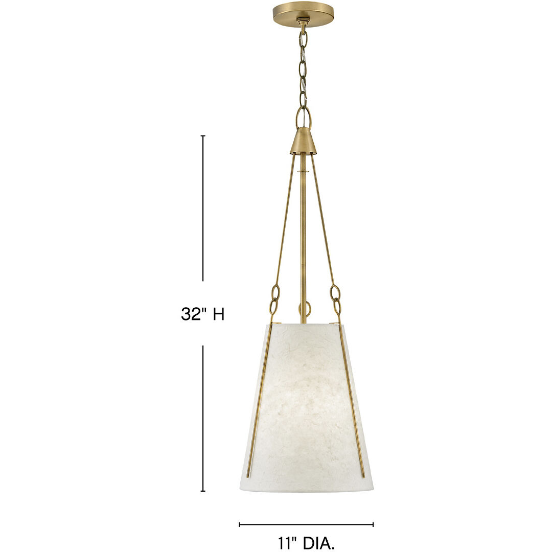 Danvers 1 Light 11 inch Lacquered Dark Brass Pendant Ceiling Light
