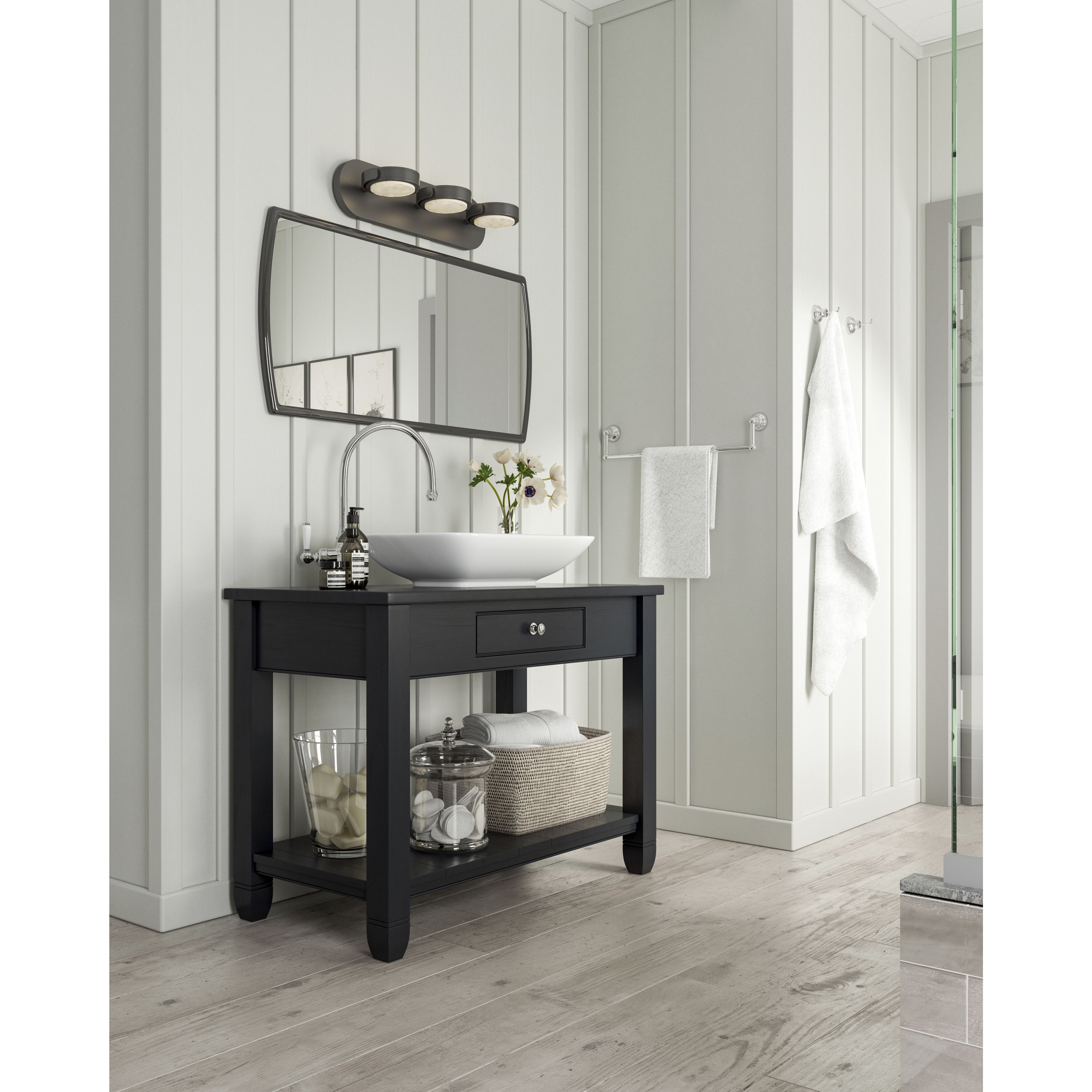 Blanco LED 25.75 inch Urban Bronze Bath Vanity Light Wall Light in Urban Bronze and Alabaster