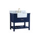Clement 36 X 22 X 34 inch Blue Bathroom Vanity Cabinet