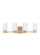 Alturas 4 Light 30.5 inch Satin Brass Bath Vanity Wall Sconce Wall Light