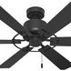 Gilrock 52 inch Matte Black with Golden Maple/Matte Black Blades Ceiling Fan