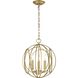 Loughton 3 Light 14 inch Golden Silver Chandelier Ceiling Light