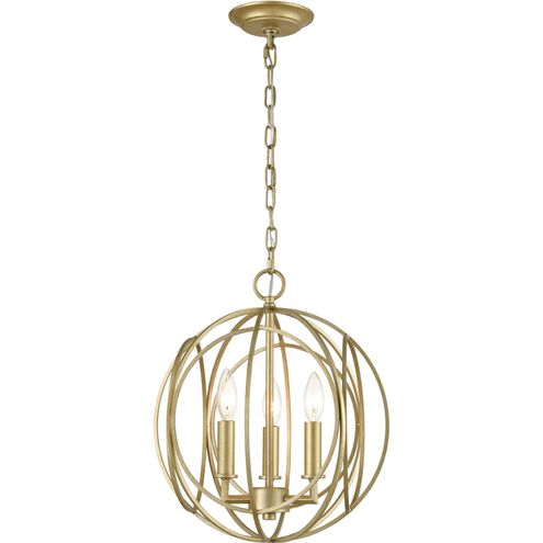 Loughton 3 Light 14 inch Golden Silver Chandelier Ceiling Light