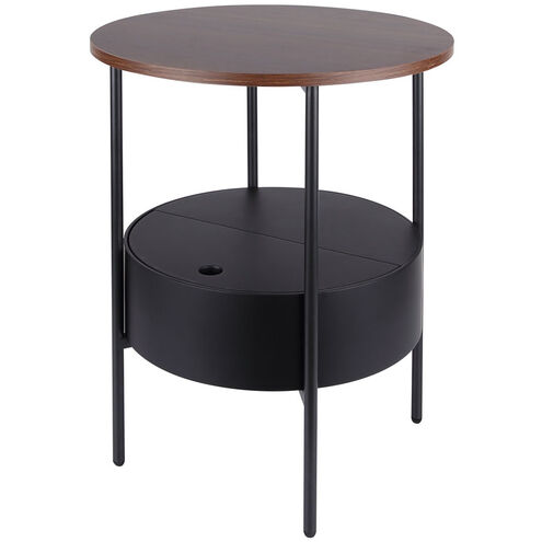 Hutton 22 X 19 inch Brown/Black Side Table, Round